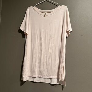 Soft Pink 100% Modal Short Sleeve Women's Tee Size Large